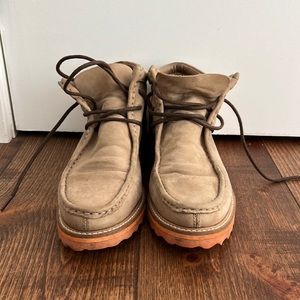 Worn size 9 John Fluevog’s “F shoes”